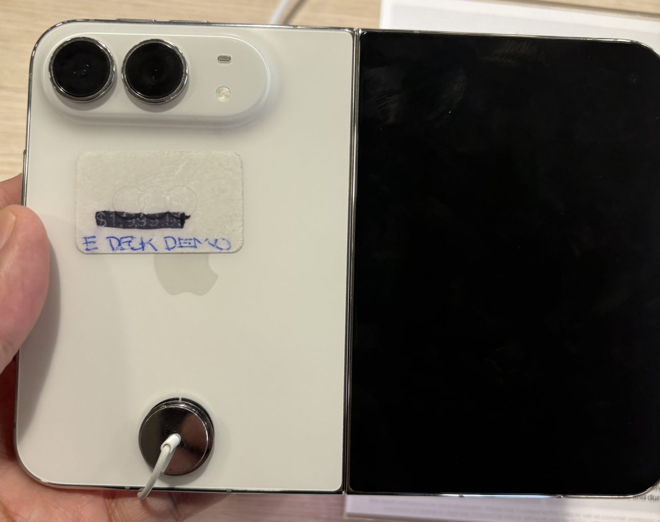 Back of the iPhone Duo with its two rear cameras